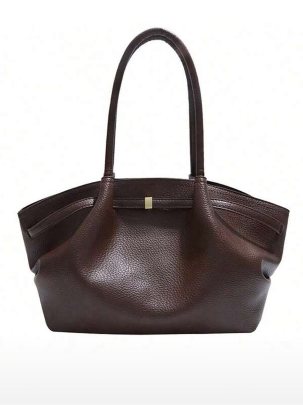 Classic Brown Leather Tote Handbag